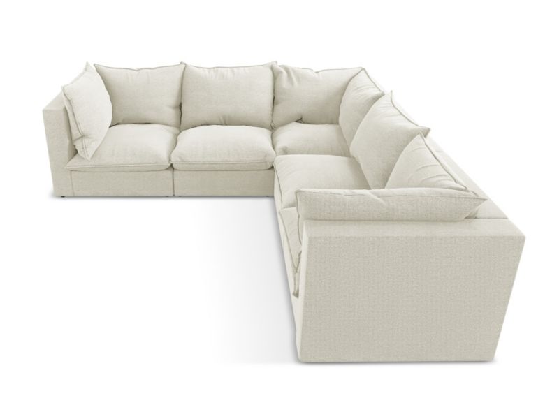 Modułowy narożnik LaMiaSofa RAVENNA z tkaniny bouclé 255x255 cm ...