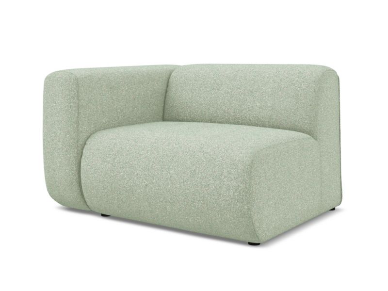 Moduł z podłokietnikiem lewy Makamii Ekahi z tkaniny strukturalnej 114x89 cm jasnozielony 1 szt.