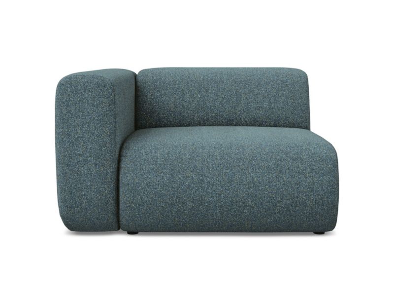 Moduł z podłokietnikiem lewy Makamii Ekahi z tkaniny strukturalnej 114x89 cm jeans 1 szt.