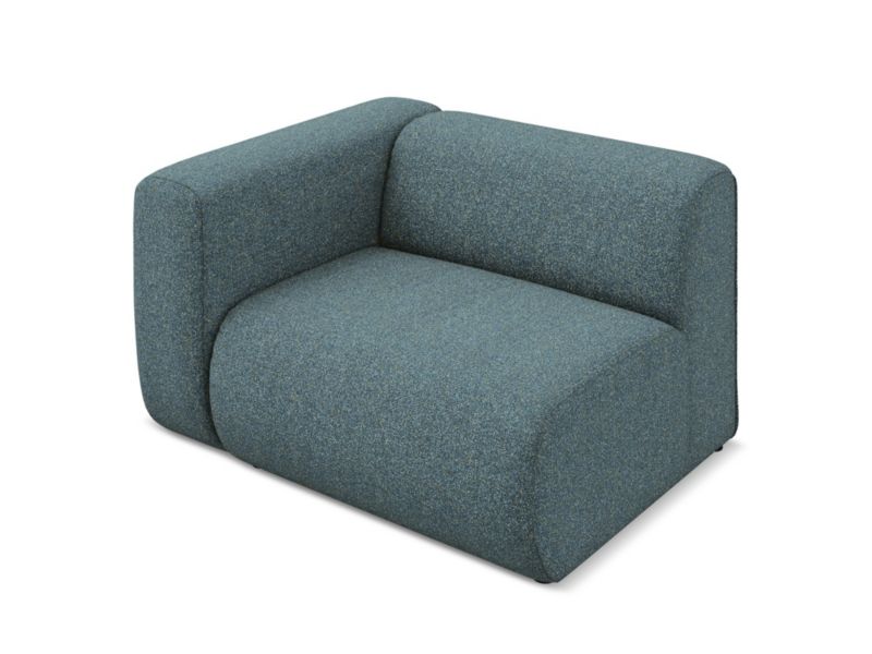 Moduł z podłokietnikiem lewy Makamii Ekahi z tkaniny strukturalnej 114x89 cm jeans 1 szt.