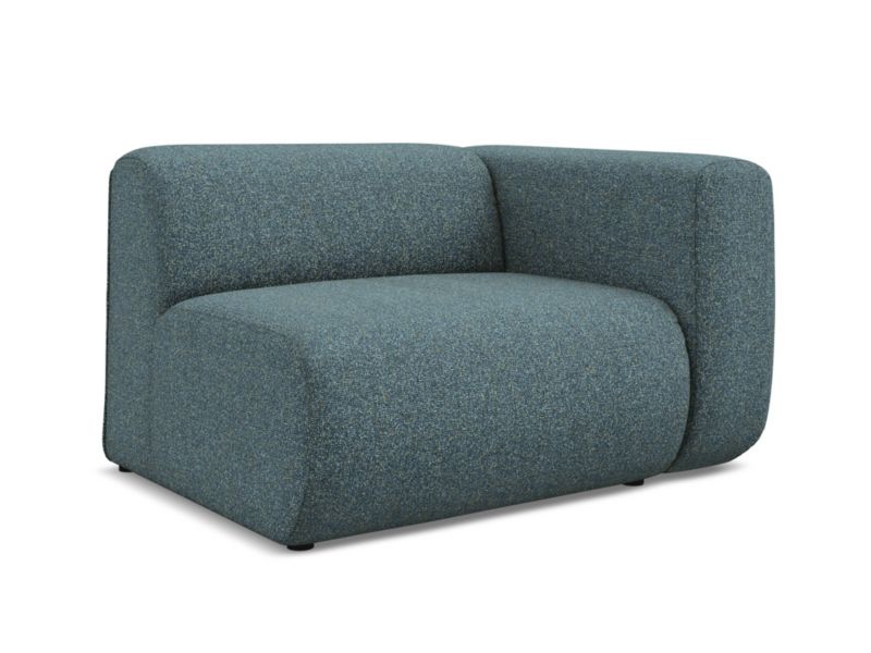 Moduł z podłokietnikiem prawy Makamii Ekahi z tkaniny strukturalnej 114x89 cm jeans 1 szt.