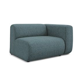 Moduł z podłokietnikiem prawy Makamii Ekahi z tkaniny strukturalnej 114x89 cm jeans 1 szt.