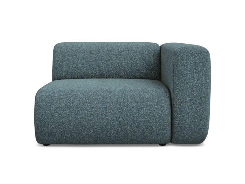 Moduł z podłokietnikiem prawy Makamii Ekahi z tkaniny strukturalnej 114x89 cm jeans 1 szt.