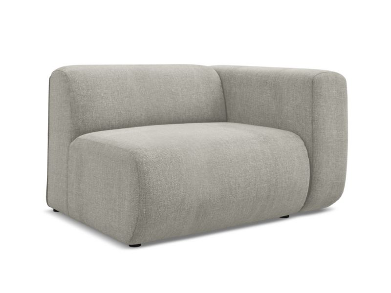 Moduł z podłokietnikiem prawy Makamii Ekahi z tkaniny szenilowej 114x89 cm beżowy 1 szt.