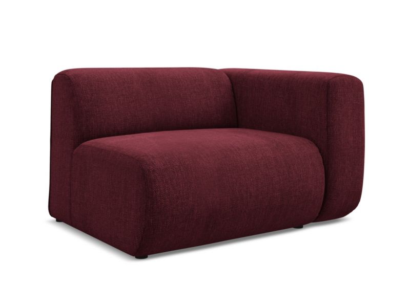 Moduł z podłokietnikiem prawy Makamii Ekahi z tkaniny szenilowej 114x89 cm bordo 1 szt.