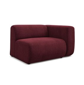 Moduł z podłokietnikiem prawy Makamii Ekahi z tkaniny szenilowej 114x89 cm bordo 1 szt.