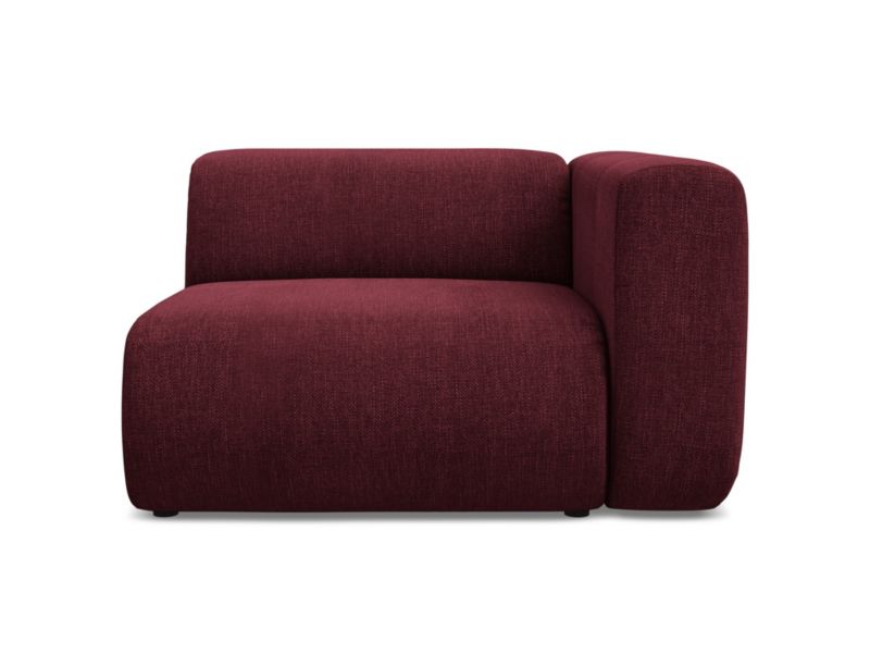 Moduł z podłokietnikiem prawy Makamii Ekahi z tkaniny szenilowej 114x89 cm bordo 1 szt.