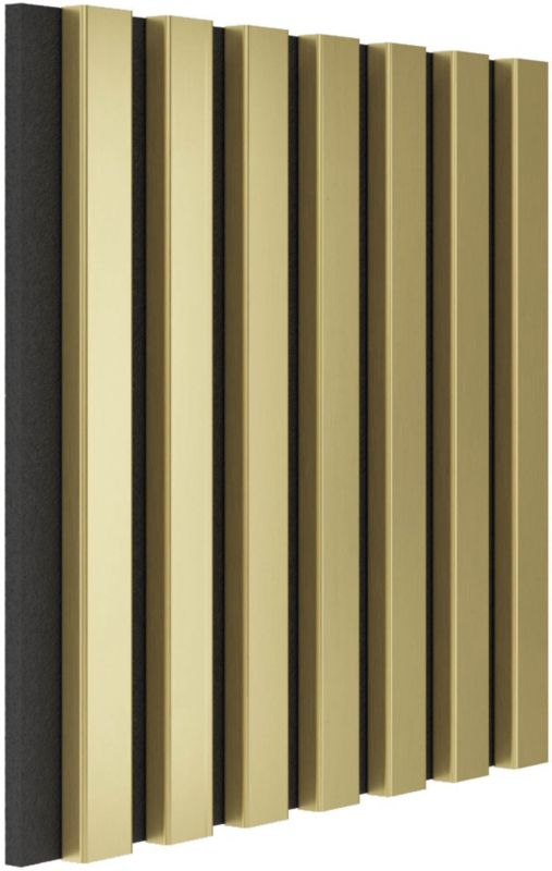 Moduł akustyczny Vertical Line 300 x 300 mm czarny / złoty