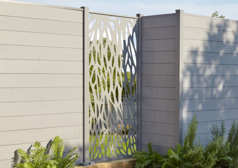 Moduł dekoracyjny Klikstrom Neva aluminiowy 44 x 179 cm taupe