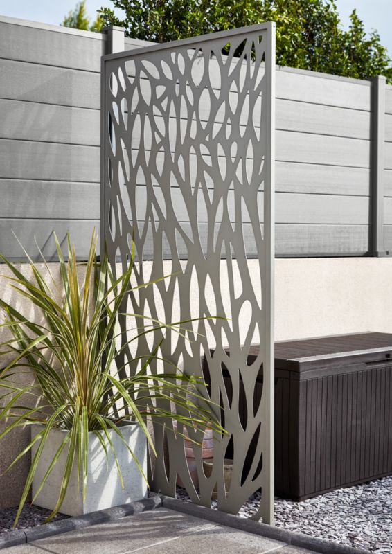 Moduł dekoracyjny Klikstrom Neva aluminiowy 88 x 179 cm taupe