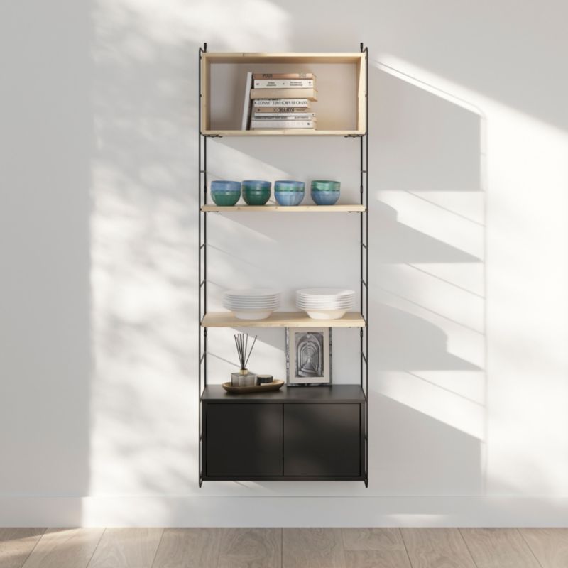 Moduł z drzwiami GoodHome Rigga 60 cm czarny