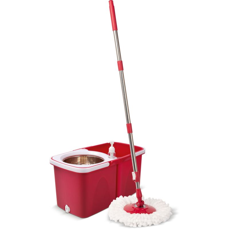 Mop Obrotowy Lamart LT8062 Regulowany Wiadro Dwukomorowe 2x5 Litrów Z Dozownikiem Zestaw 1szt