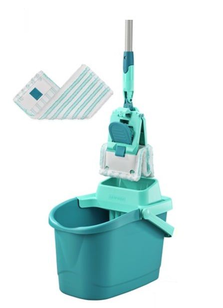 Mop płaski Leifheit PowerClean z CleanBlasde i 2 nakładkami, teleskopowy drążek 148 cm, 1 szt.