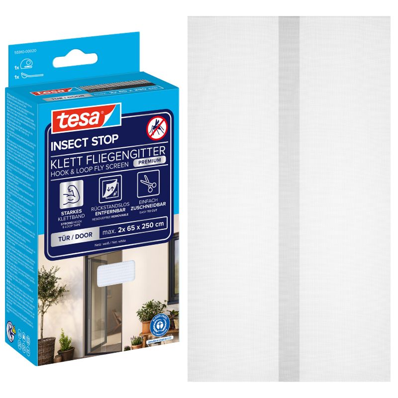 Moskitiera drzwiowa Tesa Comfort 1,2 x 2,5 m biała