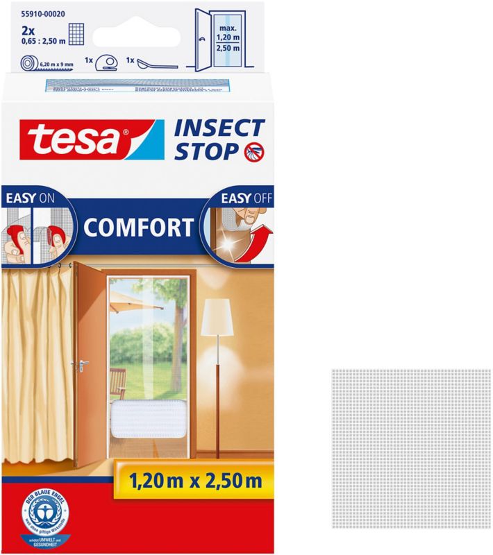 Moskitiera drzwiowa Tesa Comfort 1,2 x 2,5 m biała