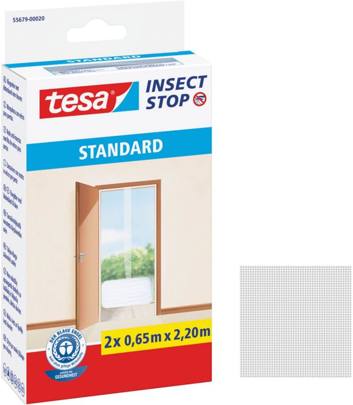 Moskitiera drzwiowa Tesa Standard 1,2 x 2,2 m biała