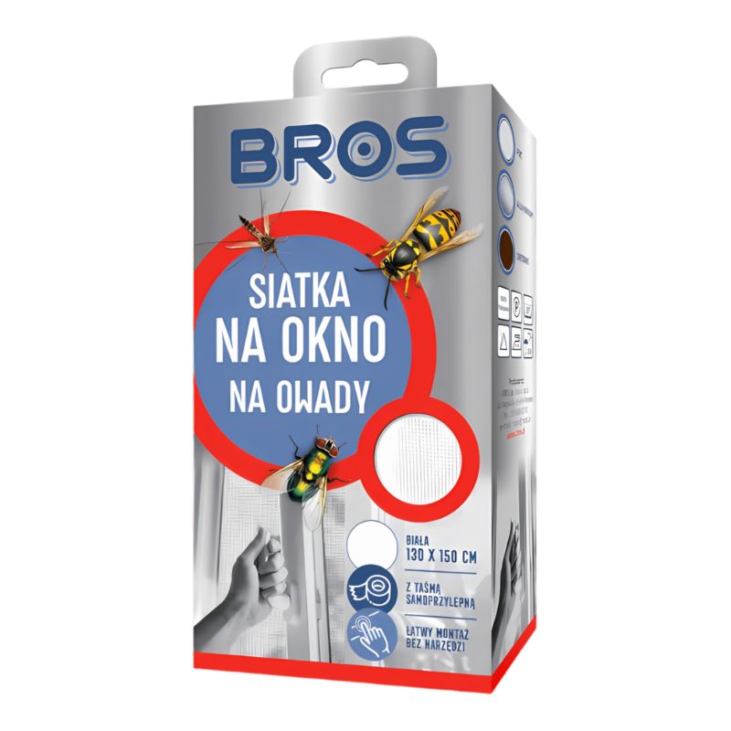 Moskitiera Okienna Bros Biała 130 X 150 Cm 1 Szt.