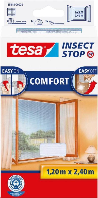 Moskitiera okienna Tesa Comfort 1,2 x 2,4 m biała