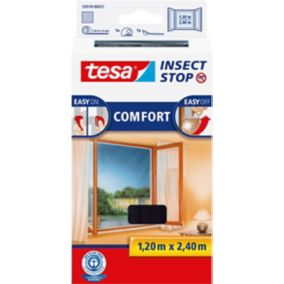 Moskitiera okienna Tesa Comfort 1,2 x 2,4 m czarna