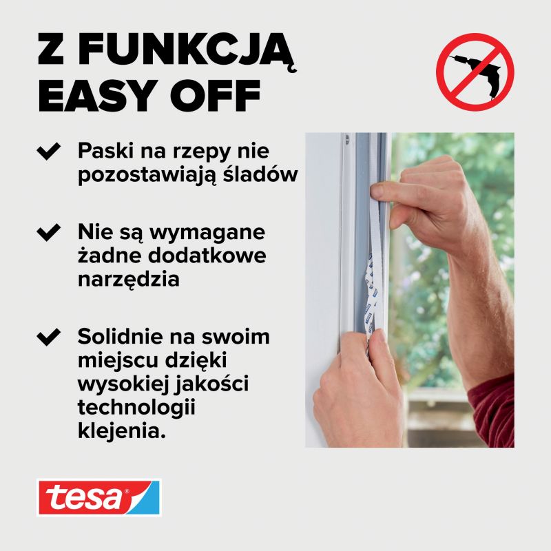 Moskitiera okienna Tesa Comfort 1,3 x 1,5 m biała
