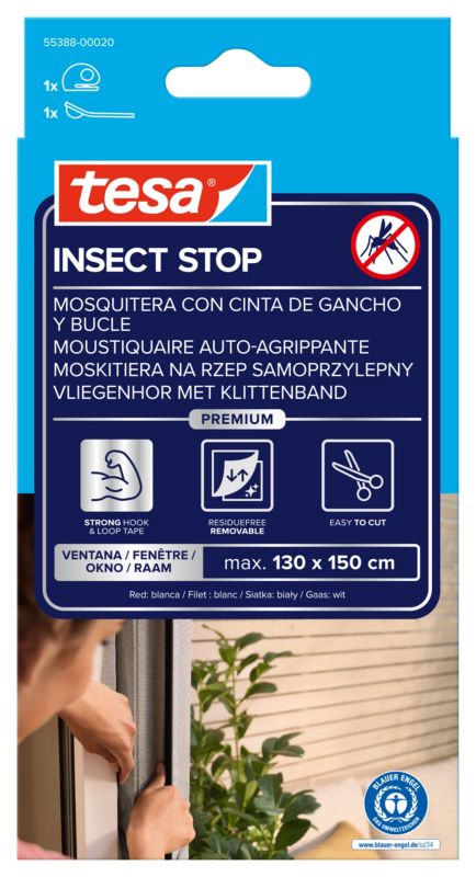 Moskitiera okienna Tesa Comfort 1,3 x 1,5 m biała