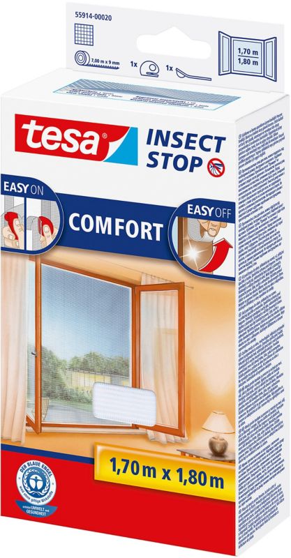 Moskitiera okienna Tesa Comfort 1,7 x 1,8 m biała