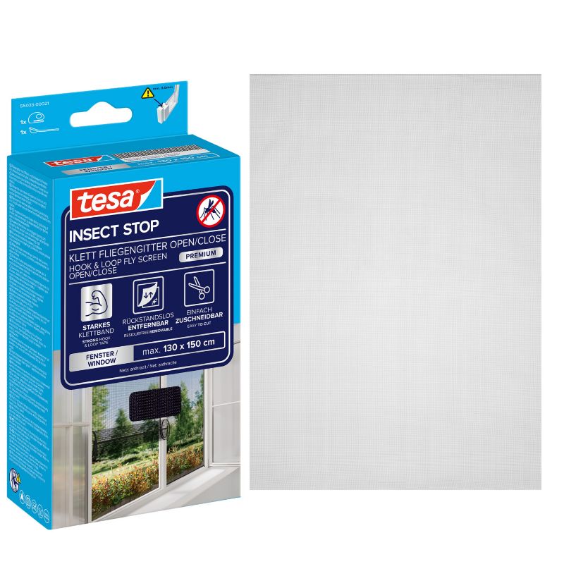 Moskytiéra Tesa rolovací okenní 1,3 x 1,5 m, černá.