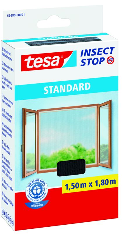 Standardní moskytiéra Tesa 1,5 x 1,8 m antracit.