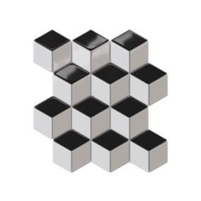 Mozaika ceramiczna Ilcom Diamond Romb Cube grey szara 29,5 x 25,5 cm 1 szt.