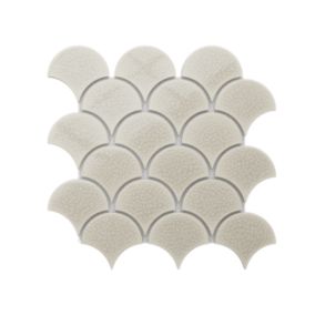 Mozaika ceramiczna Ilcom Fish Scale white creme biała 28,5 x 29,5 cm 1 szt.