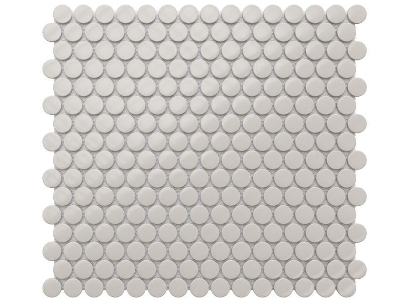 Mozaika ceramiczna Ilcom Penny Dots grey matowa szara 29,3 x 31,7 cm 1 szt.