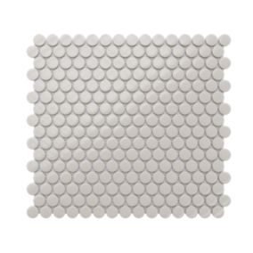 Mozaika ceramiczna Ilcom Penny Dots grey matowa szara 29,3 x 31,7 cm 1 szt.