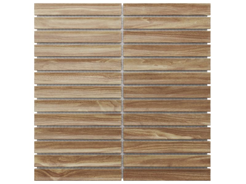 Mozaika ceramiczna Ilcom Piano wood dark 29.6 x 30.0 cm 1 szt.