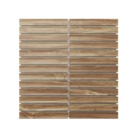Mozaika ceramiczna Ilcom Piano wood dark 29.6 x 30.0 cm 1 szt.