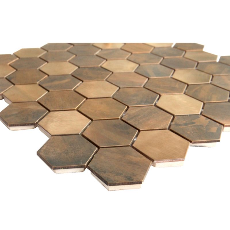 Mozaika Enaide GoodHome 30 x 30 cm hexagon copper