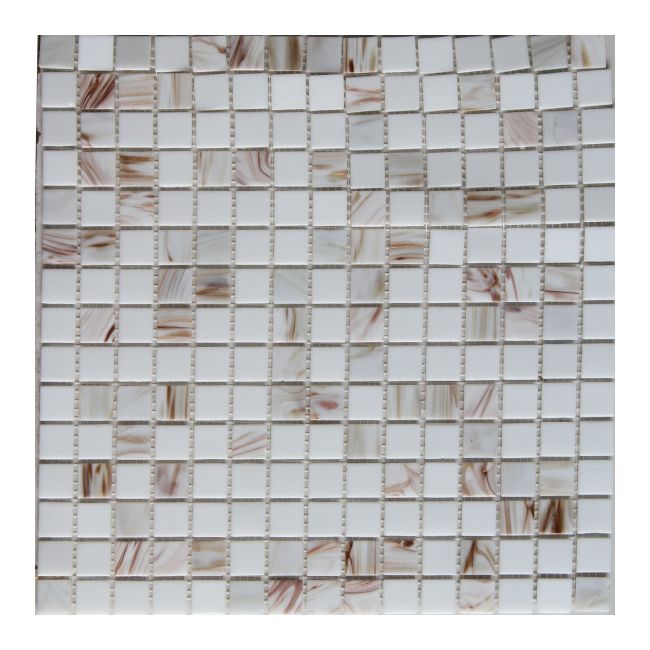 Mozaika szklana Colours 32,7 x 32,7 cm biała