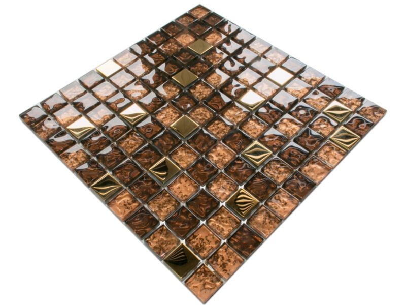 Mozaika szklana Ilcom bursztynowa komnata 30x30cm 1 szt.