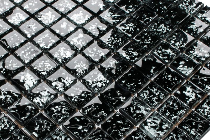 Mozaika szklana Ilcom czarna onyx metallic 30x30cm 1 szt.