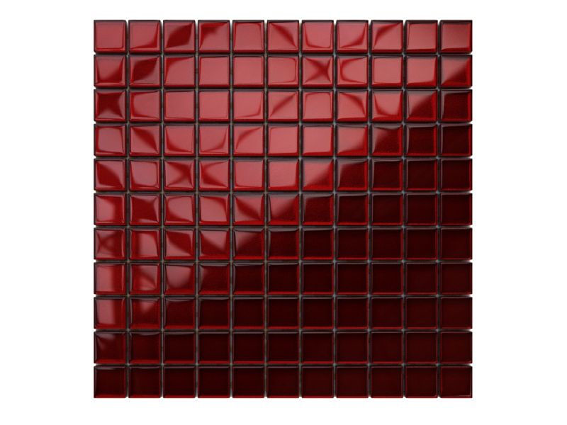 Mozaika szklana Ilcom czerwona karmazyn ciemny, bordo 30x30cm  1 szt.