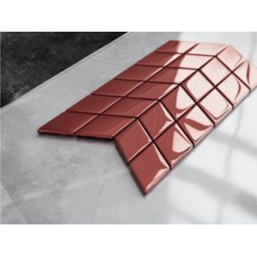 Mozaika szklana Ilcom double chevron copper rose metallic 17.2 x 29.8 cm 1 szt.