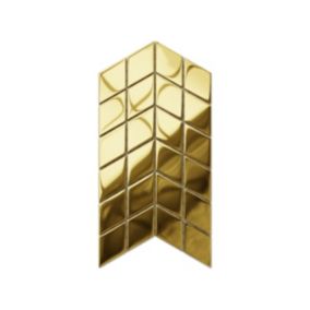 Mozaika szklana Ilcom double chevron romb złota gold metallic 17.2 x 29.8 cm 1 szt.
