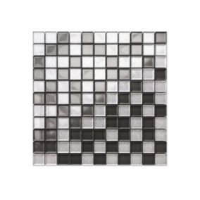 Mozaika szklana Ilcom grafit silver brokat mix 30x30cm 1 szt.