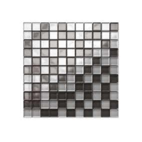 Mozaika szklana Ilcom grafit szary metalik 30x30cm  1 szt.