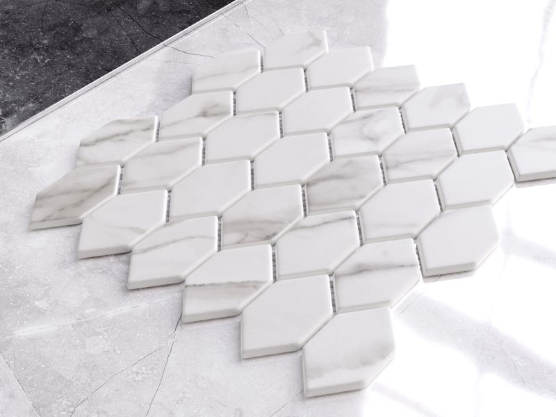 Mozaika szklana Ilcom Heksagon Carrara 25.6 x 25.0 cm 1 szt.