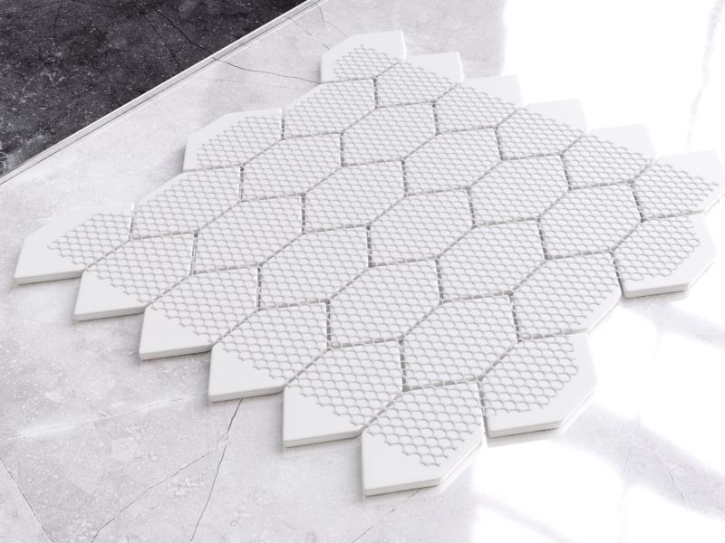 Mozaika szklana Ilcom Heksagon Carrara 25.6 x 25.0 cm 1 szt.