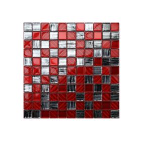 Mozaika szklana Ilcom karmazyn aluminium jeans 30x30 1 szt.