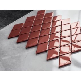 Mozaika szklana Ilcom karo romb copper rose metallic 25.0 x 29.2 cm 1 szt.