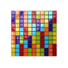 Mozaika szklana Ilcom long rainbow premium multi-color tęcza 30x30cm 1 szt.