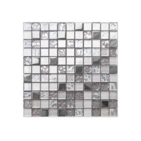 Mozaika szklana Ilcom lustrzana chrom ice white 30x30cm  1 szt.