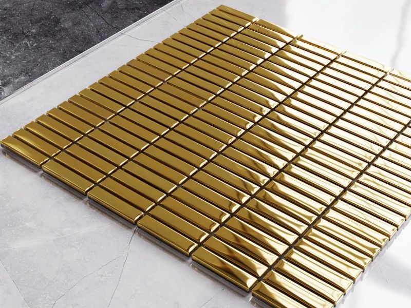 Mozaika szklana Ilcom nano piano gold złota metallic 30 x 30 cm 1 szt.